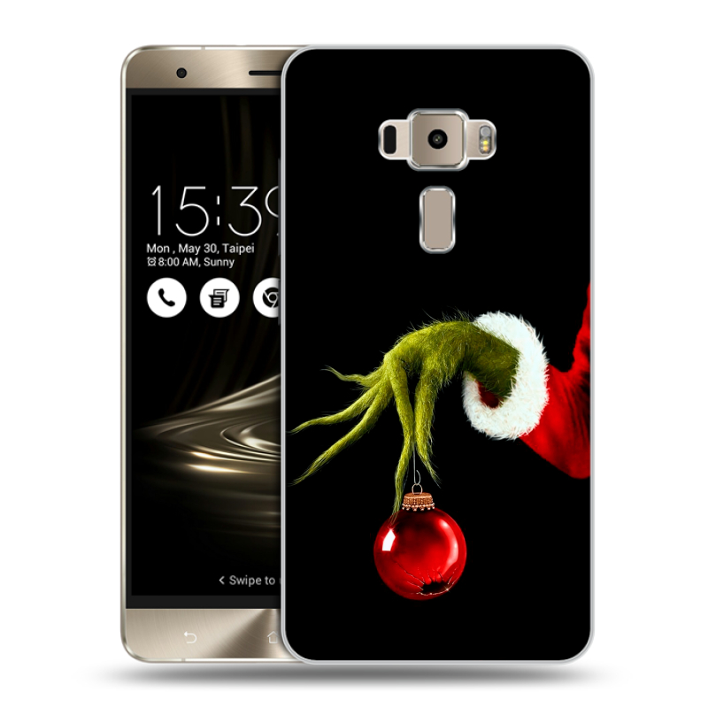 Пластиковый чехол на Asus ZenFone 3 с принтом Новый год Гринч Пластиковый чехол на Asus ZenFone 3 с принтом Новый год Гринч