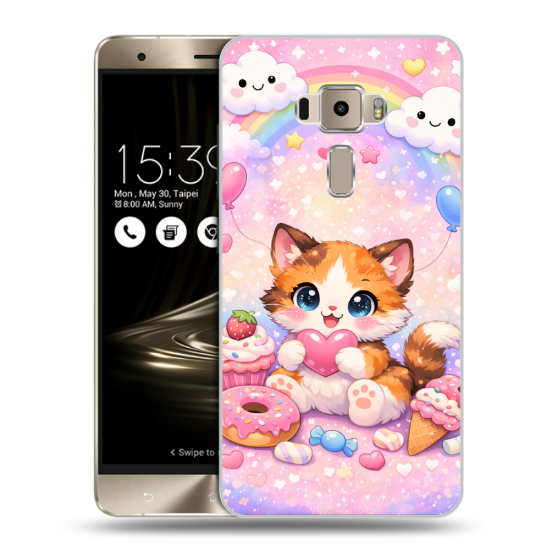 Пластиковый чехол на Asus ZenFone 3 с принтом для девочек Пластиковый чехол на Asus ZenFone 3 с принтом для девочек