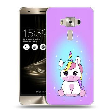 Силиконовый чехол на Asus ZenFone 3 Deluxe с принтом Единорог
