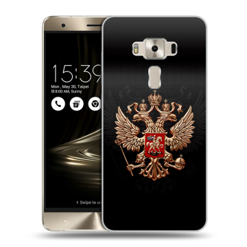 Силиконовый чехол на Asus ZenFone 3 Deluxe с принтом Герб России