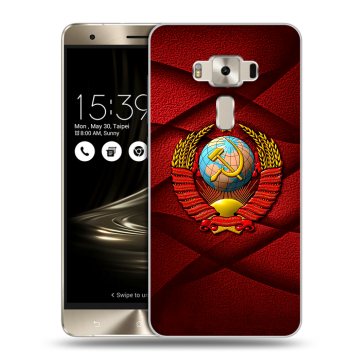 Силиконовый чехол на Asus ZenFone 3 Deluxe с принтом Герб СССР