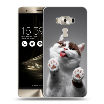Силиконовый чехол на Asus ZenFone 3 Deluxe с принтом Коты