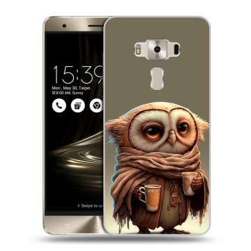 Силиконовый чехол на Asus ZenFone 3 Deluxe с принтом Сова