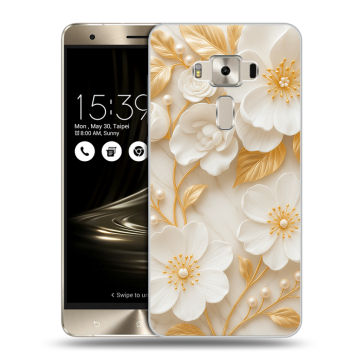 Силиконовый чехол на Asus ZenFone 3 Deluxe с принтом Цветы