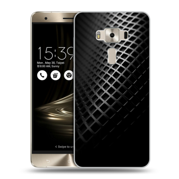 Силиконовый чехол на Asus ZenFone 3 Deluxe с принтом Текстура металла