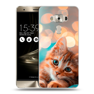 Силиконовый чехол на Asus ZenFone 3 Deluxe с принтом котик