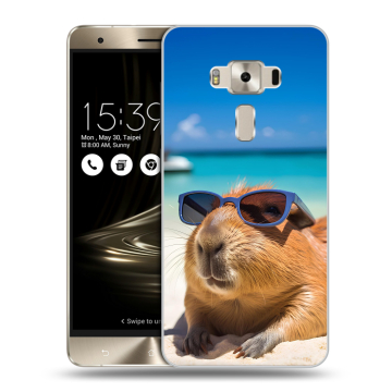 Силиконовый чехол на Asus ZenFone 3 Deluxe с принтом Капибара