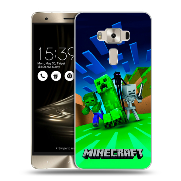 Силиконовый чехол на Asus ZenFone 3 Deluxe с принтом Майнкрафт Силиконовый чехол на Asus ZenFone 3 Deluxe с принтом Майнкрафт