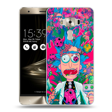 Силиконовый чехол на Asus ZenFone 3 Deluxe с принтом Рик и Морти Rick Morty