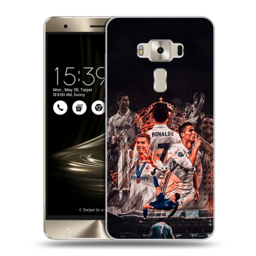 Силиконовый чехол на Asus ZenFone 3 Deluxe с принтом Реал Роналдо Real Ronaldo