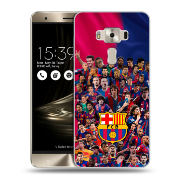 Силиконовый чехол на Asus ZenFone 3 Deluxe с принтом Барселона Barcelona