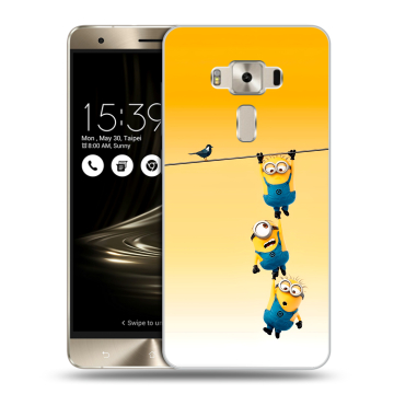 Силиконовый чехол на Asus ZenFone 3 Deluxe с принтом Миньоны