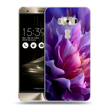 Силиконовый чехол на Asus ZenFone 3 Deluxe с принтом женский цветы