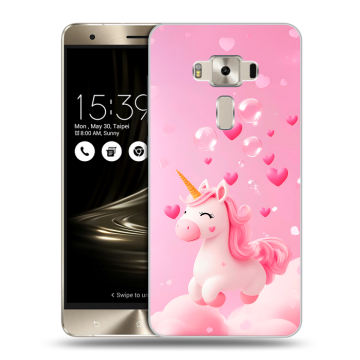 Силиконовый чехол на Asus ZenFone 3 Deluxe с принтом Единорог