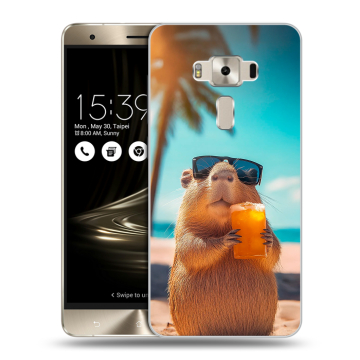 Силиконовый чехол на Asus ZenFone 3 Deluxe с принтом Капибара
