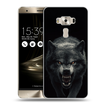 Силиконовый чехол на Asus ZenFone 3 Deluxe с принтом Волк