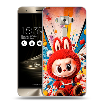 Силиконовый чехол на Asus ZenFone 3 Deluxe с принтом Labubu Лабубу