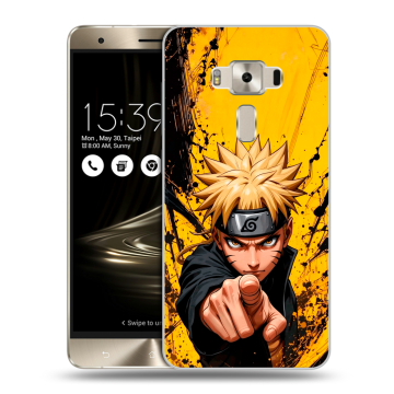 Силиконовый чехол на Asus ZenFone 3 Deluxe с принтом Naruto Наруто