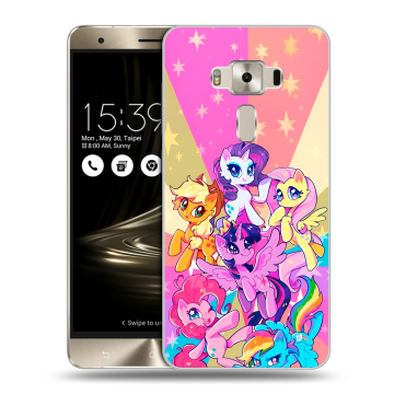 Силиконовый чехол на Asus ZenFone 3 Deluxe с принтом My little pony Дружба чудо