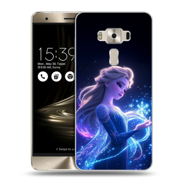 Силиконовый чехол на Asus ZenFone 3 Deluxe с принтом Холодное сердце Frozen