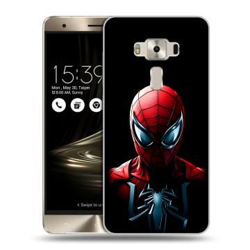 Силиконовый чехол на Asus ZenFone 3 Deluxe с принтом Spiderman Человек паук