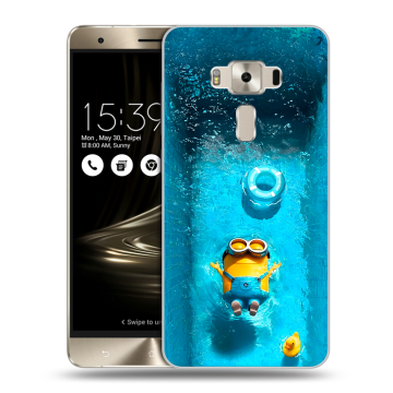 Силиконовый чехол на Asus ZenFone 3 Deluxe с принтом Миньоны Силиконовый чехол на Asus ZenFone 3 Deluxe с принтом Миньоны