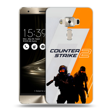 Силиконовый чехол на Asus ZenFone 3 Deluxe с принтом Counter Strike