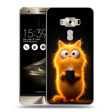 Силиконовый чехол на Asus ZenFone 3 Deluxe с принтом Смешной кот