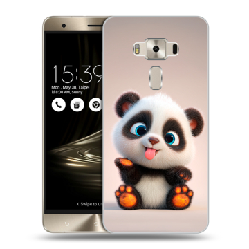 Силиконовый чехол на Asus ZenFone 3 Deluxe с принтом милая панда