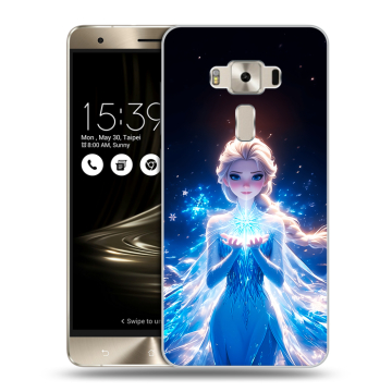 Силиконовый чехол на Asus ZenFone 3 Deluxe с принтом Холодное сердце Frozen