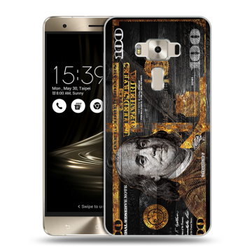 Силиконовый чехол на Asus ZenFone 3 Deluxe с принтом Доллар деньги