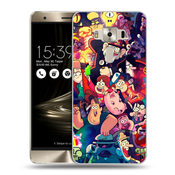 Силиконовый чехол на Asus ZenFone 3 Deluxe с принтом Gravity Falls Гравити Фолз