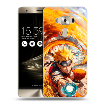 Силиконовый чехол на Asus ZenFone 3 Deluxe с принтом Аниме Наруто Naruto