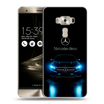 Силиконовый чехол на Asus ZenFone 3 Deluxe с принтом Mercedes Мерседес