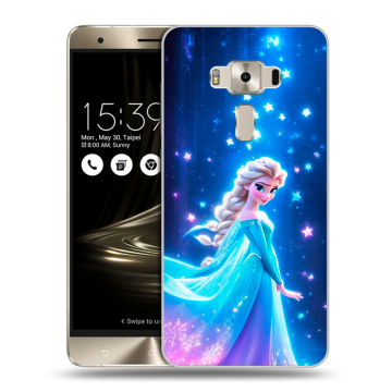 Силиконовый чехол на Asus ZenFone 3 Deluxe с принтом Холодное сердце Frozen