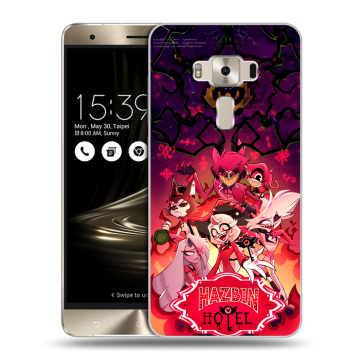 Силиконовый чехол на Asus ZenFone 3 Deluxe с принтом Hazbin Hotel Отель Хазбин