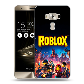 Силиконовый чехол на Asus ZenFone 3 Deluxe с принтом Roblox Роблокс