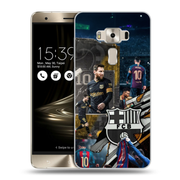 Силиконовый чехол на Asus ZenFone 3 Deluxe с принтом Messi Barcelona