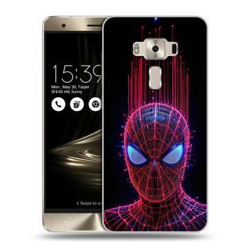 Силиконовый чехол на Asus ZenFone 3 Deluxe с принтом Spiderman Человек паук