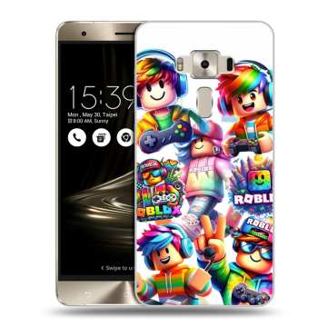 Силиконовый чехол на Asus ZenFone 3 Deluxe с принтом Roblox Роблокс