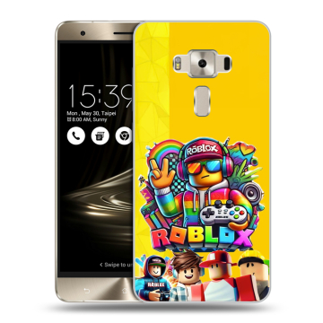 Силиконовый чехол на Asus ZenFone 3 Deluxe с принтом Roblox Роблокс