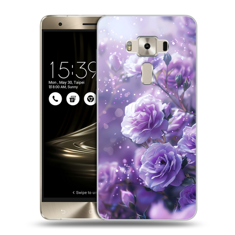 Силиконовый чехол на Asus ZenFone 3 Deluxe с принтом Розы цветы Силиконовый чехол на Asus ZenFone 3 Deluxe с принтом Розы цветы