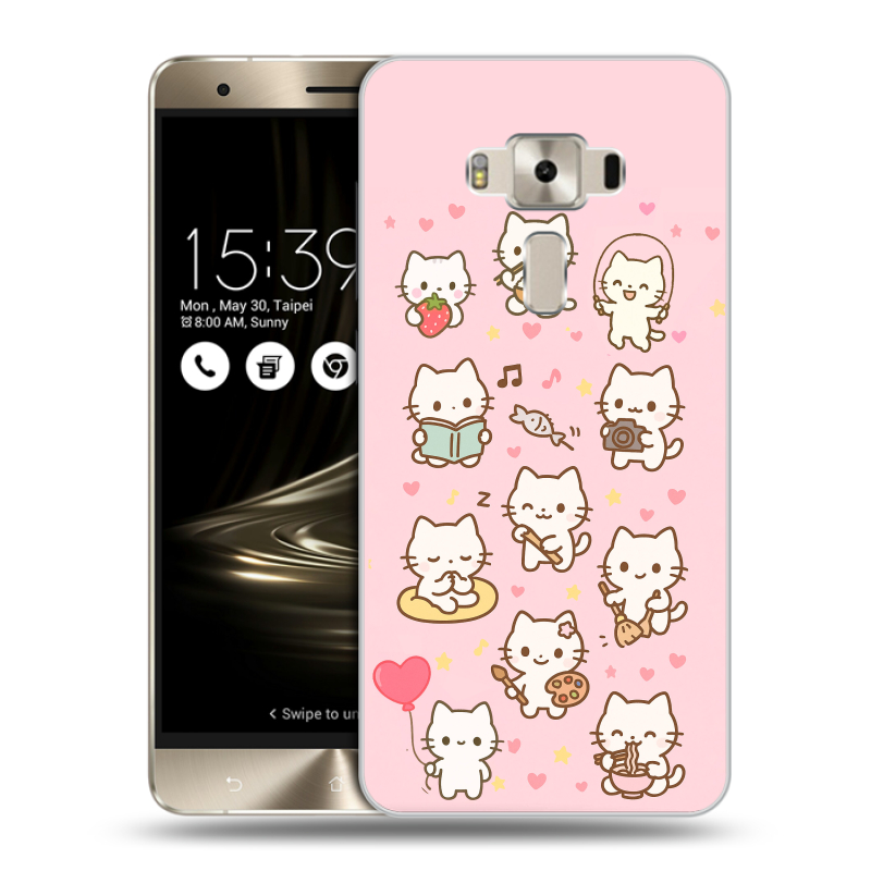 Силиконовый чехол на Asus ZenFone 3 Deluxe с принтом Hello Kitty Хелоу Кити Силиконовый чехол на Asus ZenFone 3 Deluxe с принтом Hello Kitty Хелоу Кити