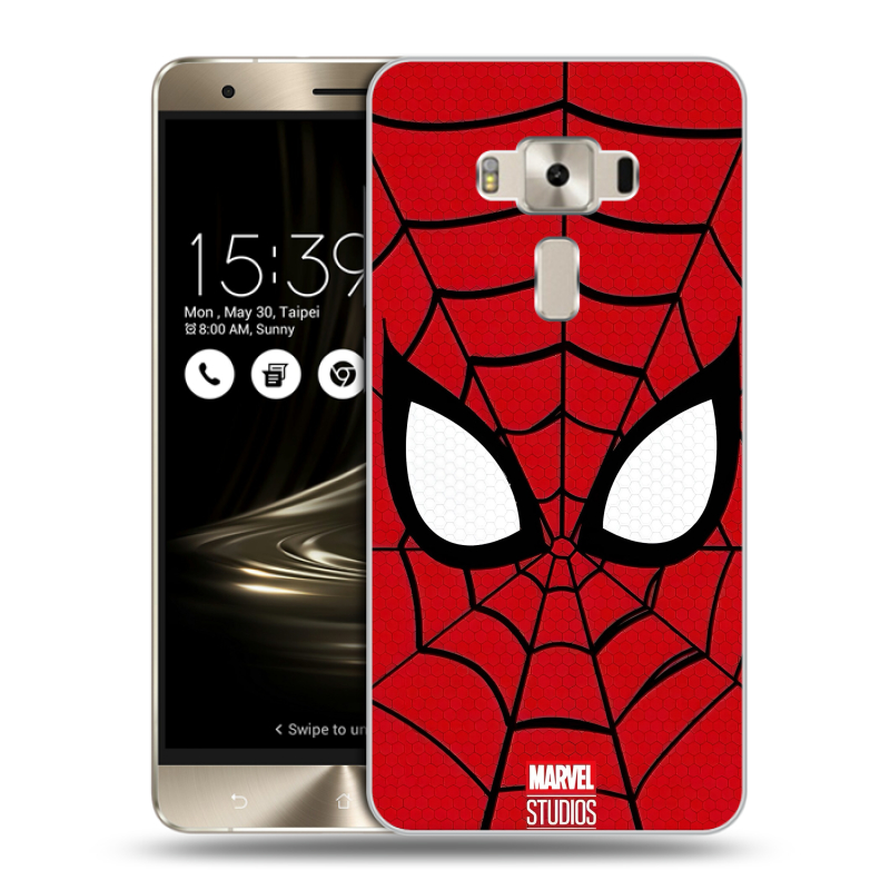 Силиконовый чехол на Asus ZenFone 3 Deluxe с принтом человек паук spiderman Силиконовый чехол на Asus ZenFone 3 Deluxe с принтом человек паук spiderman