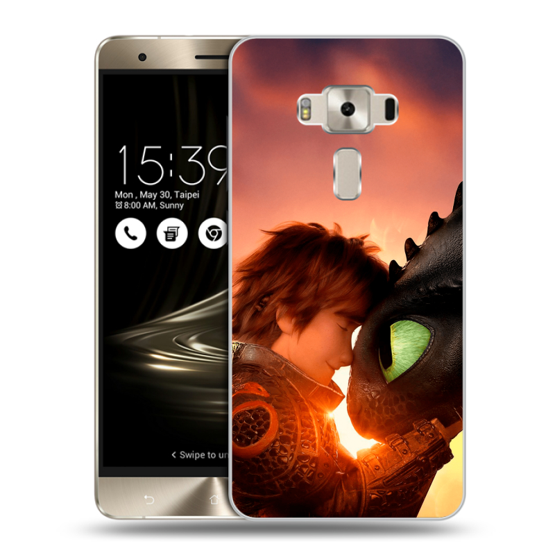 Силиконовый чехол на Asus ZenFone 3 Deluxe с принтом Как приручить дракона Силиконовый чехол на Asus ZenFone 3 Deluxe с принтом Как приручить дракона