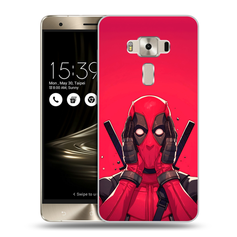 Пластиковый чехол на Asus ZenFone 3 Deluxe с принтом Дедпул Deadpool Пластиковый чехол на Asus ZenFone 3 Deluxe с принтом Дедпул Deadpool