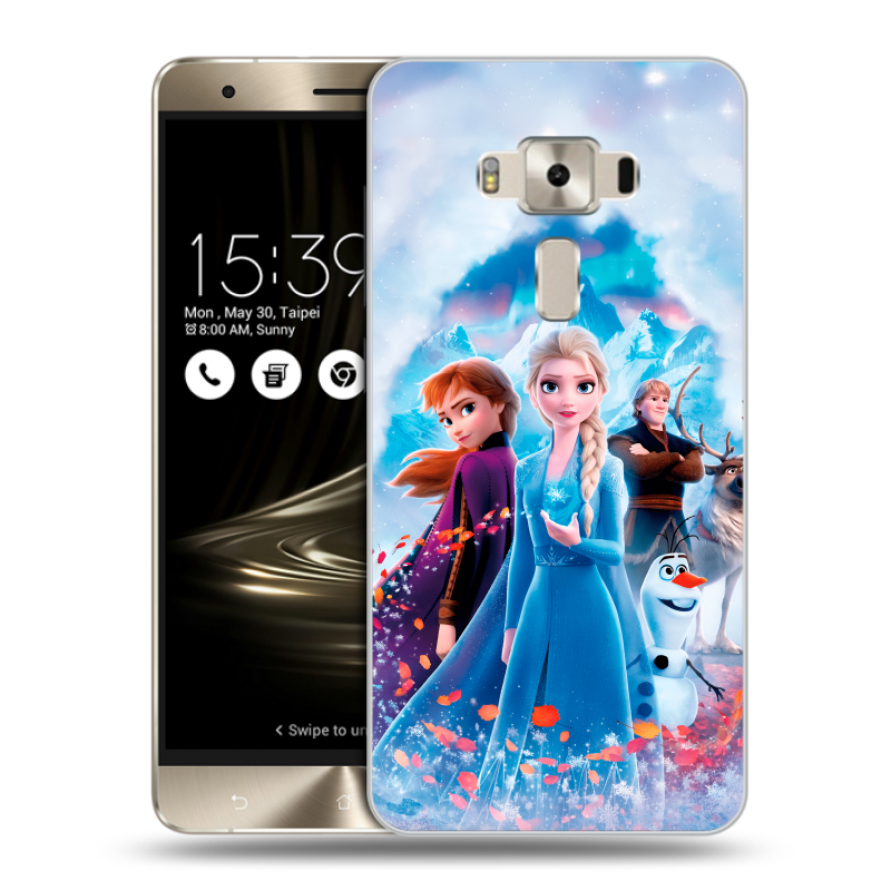 Силиконовый чехол на Asus ZenFone 3 Deluxe с принтом Холодное сердце Frozen Силиконовый чехол на Asus ZenFone 3 Deluxe с принтом Холодное сердце Frozen