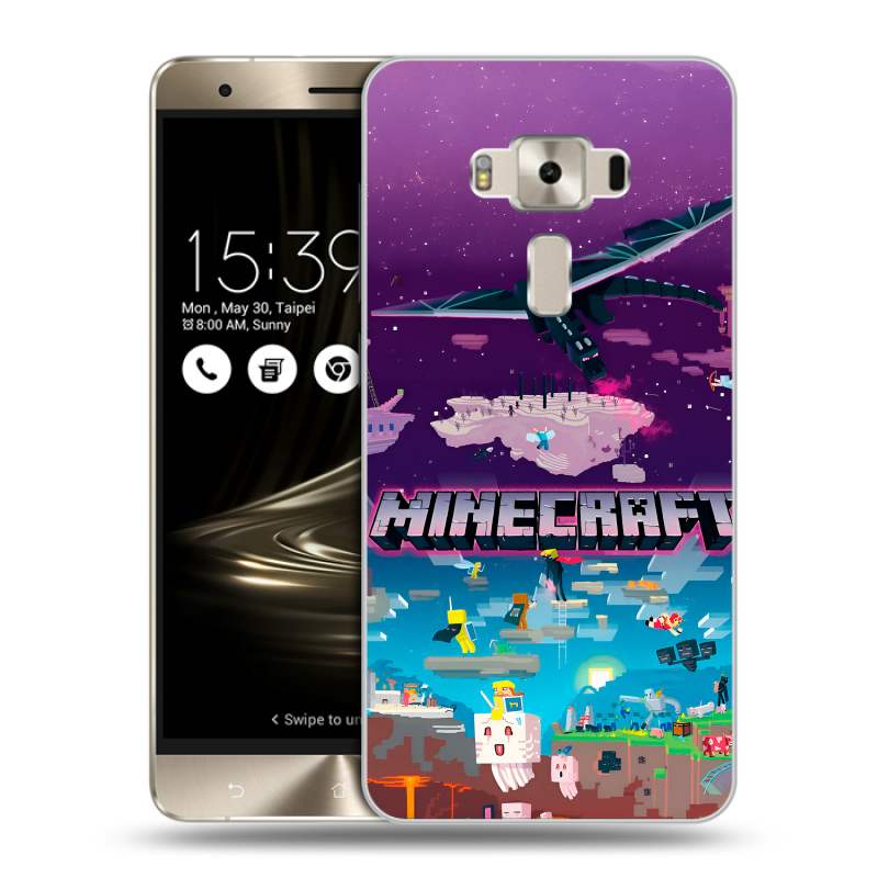 Пластиковый чехол на Asus ZenFone 3 Deluxe с принтом Майнкрафт Minecraft Пластиковый чехол на Asus ZenFone 3 Deluxe с принтом Майнкрафт Minecraft
