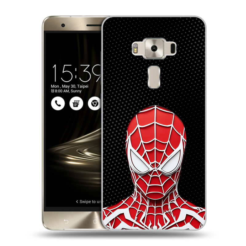 Пластиковый чехол на Asus ZenFone 3 Deluxe с принтом человек паук spiderman Пластиковый чехол на Asus ZenFone 3 Deluxe с принтом человек паук spiderman