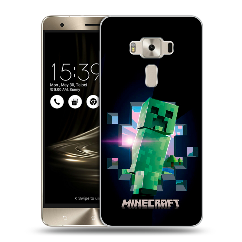 Пластиковый чехол на Asus ZenFone 3 Deluxe с принтом Майнкрафт Minecraft Пластиковый чехол на Asus ZenFone 3 Deluxe с принтом Майнкрафт Minecraft